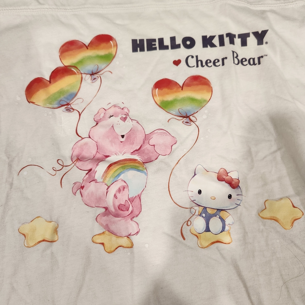 Hello Kitty Cheer Bear Kids White T-Shirt - Picture 2 of 4